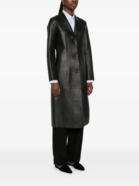 TOTEME leather coat - Black