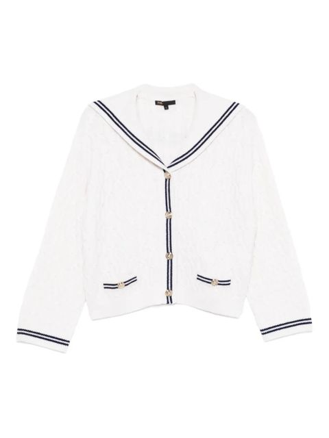 Maje striped button cardigan - White - zdjęcie produktu nr 1