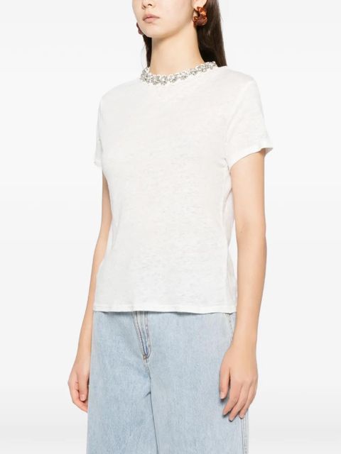 ZIMMERMANN crystal-embellished T-shirt - White