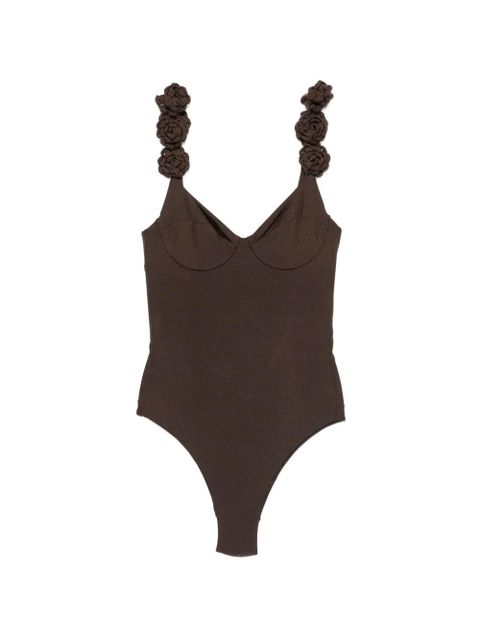 TWINSET floral-applique swimsuit - Brown - zdjęcie produktu nr 1