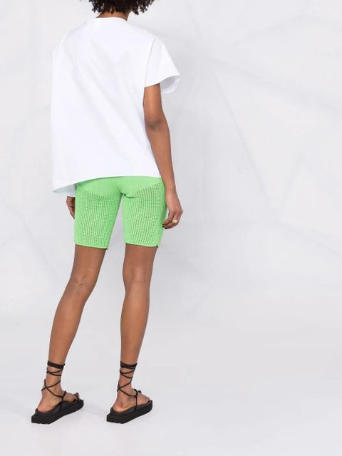 Nanushka crochet cycling shorts - Green