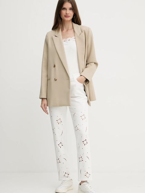 Morgan jeansy bawełniane damskie medium waist PBRAD - zdjęcie produktu nr 2