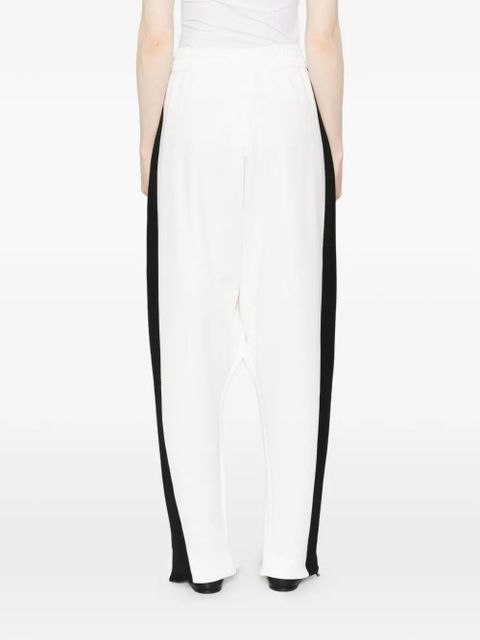 Coperni zip-embellished stripe trousers - White