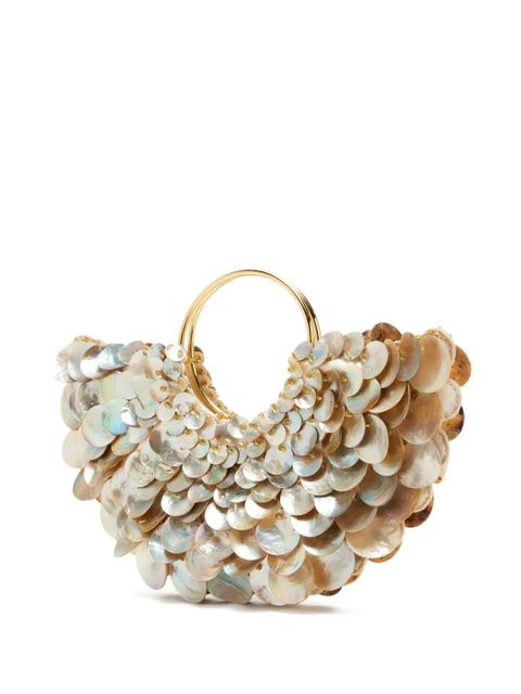 Vanina round-handle shell tote bag - Neutrals - zdjęcie produktu nr 2