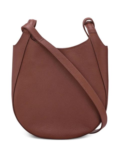 Longchamp small Le Foulonné grained-leather crossbody bag - Brown - zdjęcie produktu nr 2