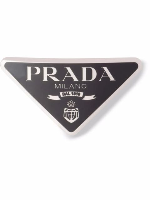 Prada triangle-logo hair clip - Black - zdjęcie produktu nr 1