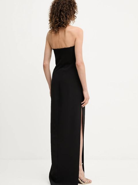 Elisabetta Franchi sukienka kolor czarny midi dopasowana AB84852E3