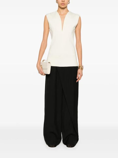 Lanvin deep V-neck top - Neutrals - zdjęcie produktu nr 2