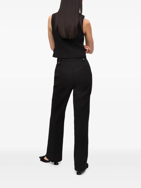 GANNI straight-leg trousers - Black