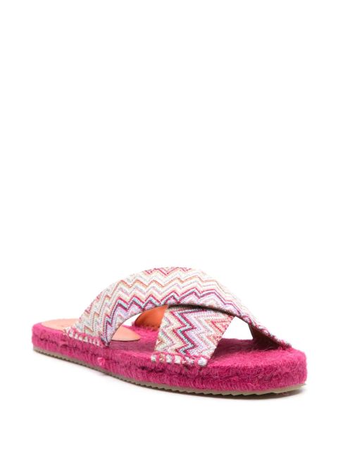 Missoni zigzag-woven espadrilles - Pink