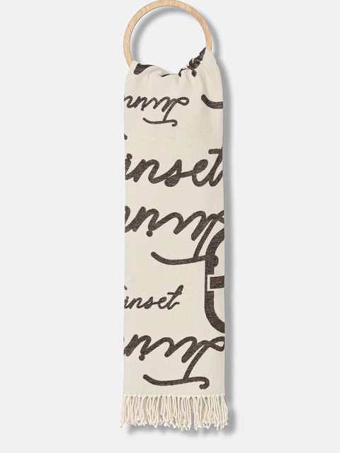 Twinset szalik damski kolor brązowy wzorzysty 252TO5061 - zdjęcie produktu nr 1