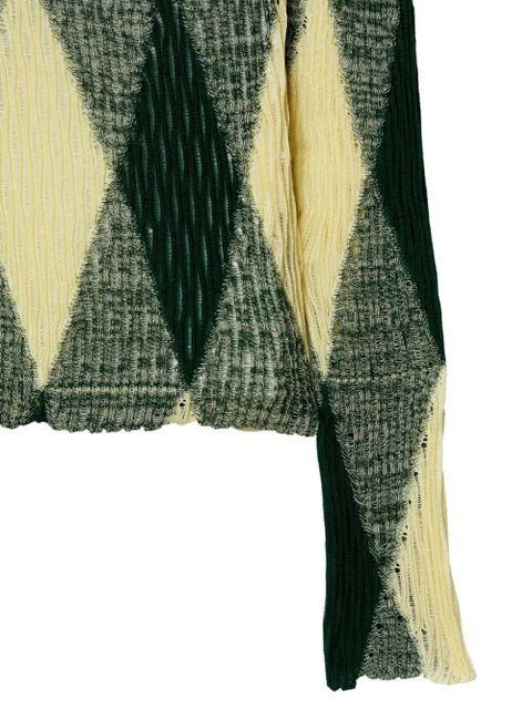 Burberry argyle-knit high-neck jumper - Neutrals