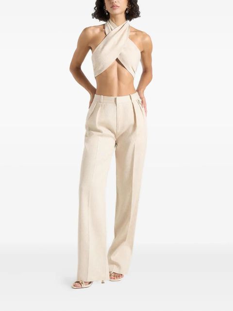 Manière De Voir Wendy crossover-bolero top - Neutrals