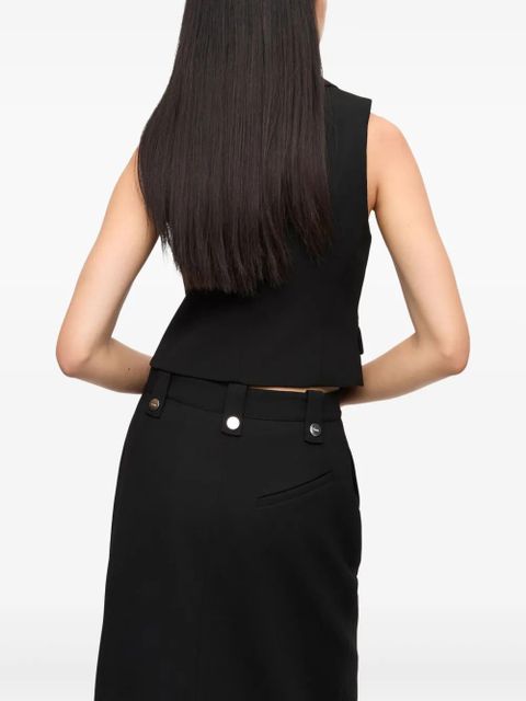 GANNI double-breasted waistcoat - Black