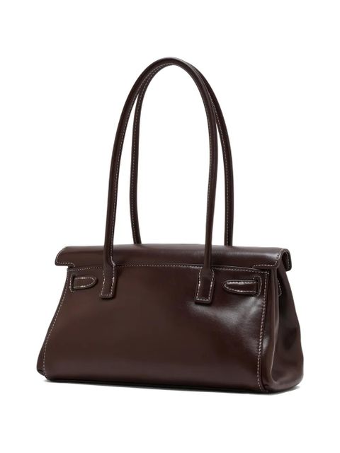 JW Pei Yara top-handle lock shoulder bag - Brown - zdjęcie produktu nr 2