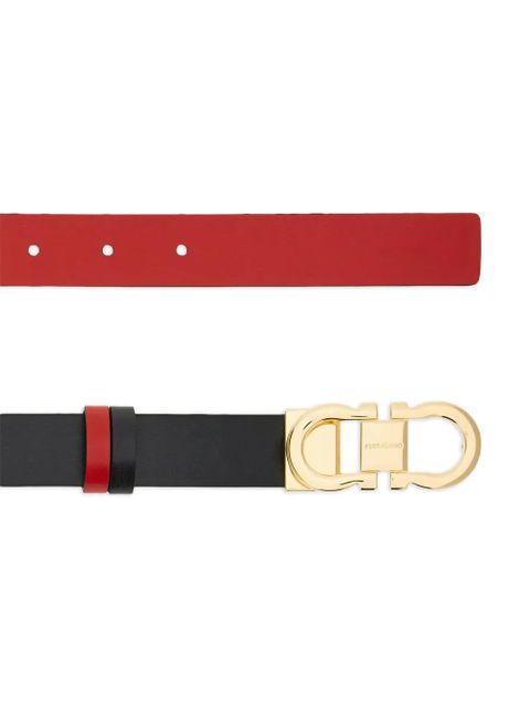 Ferragamo Gancini-buckle reversible leather belt - Black - zdjęcie produktu nr 2
