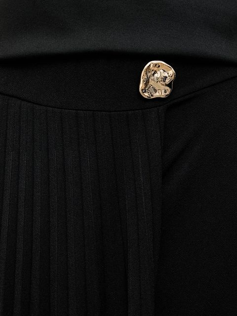 Answear.LAB spódnica kolor czarny midi rozkloszowana - zdjęcie produktu nr 2