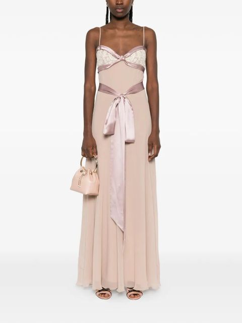 Valentino Garavani lace-detail maxi dress - Pink - zdjęcie produktu nr 2