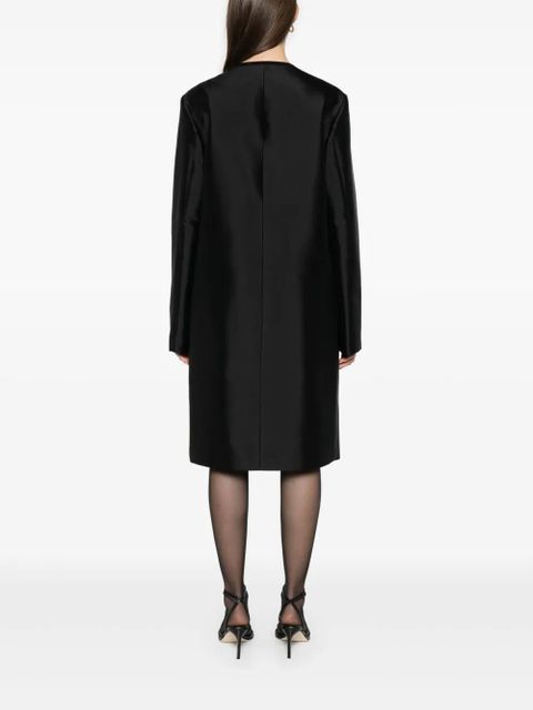 TOTEME collarless silk coat - Black - zdjęcie produktu nr 2
