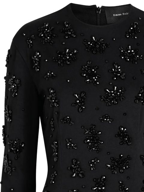 Simone Rocha bead-embellished long-sleeve top - Black - zdjęcie produktu nr 2