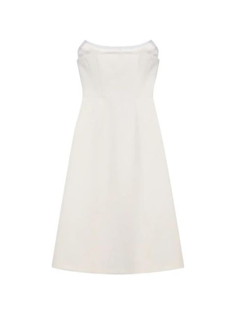 Blumarine shaped-neck midi dress - White - zdjęcie produktu nr 1