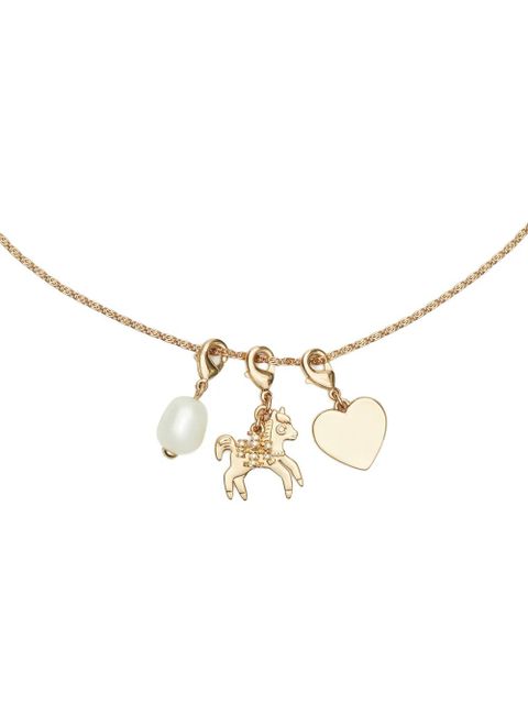 Tory Burch Curiosity horse-pendant necklace - Gold