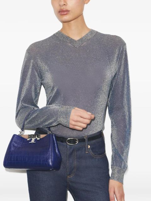 Tory Burch Eleanor embossed soft mini satchel - Blue - zdjęcie produktu nr 2