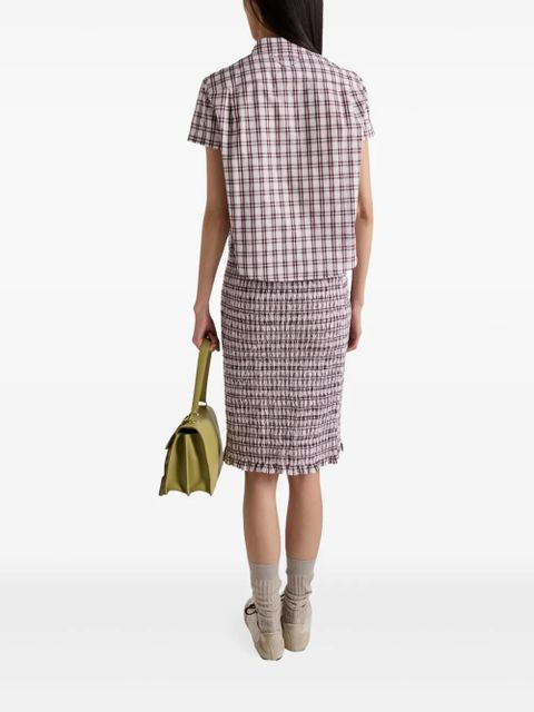 Prada check-print cotton shirt - Pink - zdjęcie produktu nr 2