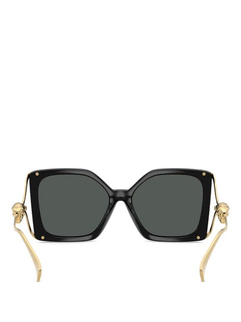 Versace Eyewear crystal-embellished square-frame sunglasses - Black