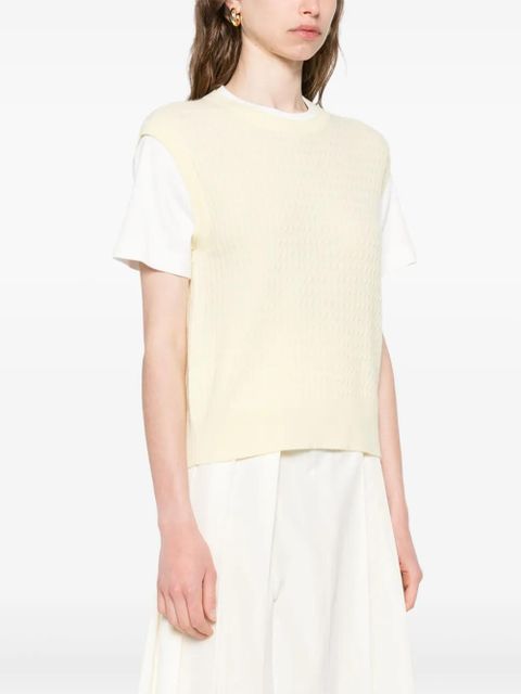 SANDRO layered T-shirt - Yellow