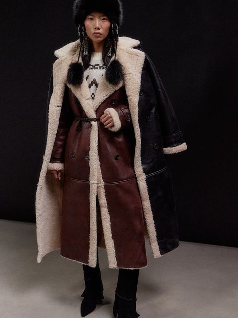 Answear.LAB płaszcz kolor brązowy - zdjęcie produktu nr 1