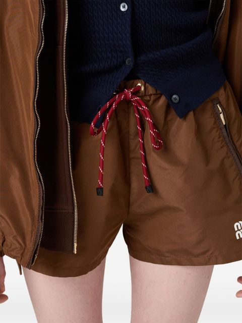 Miu Miu technical-fabric shorts - Brown