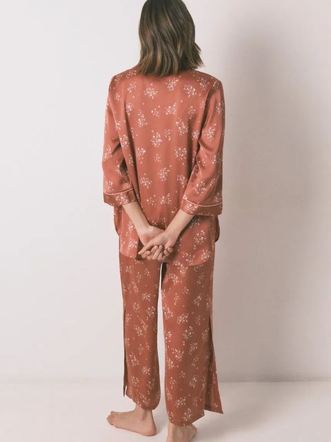 women'secret piżama damska kolor pomarańczowy satynowa 2542463