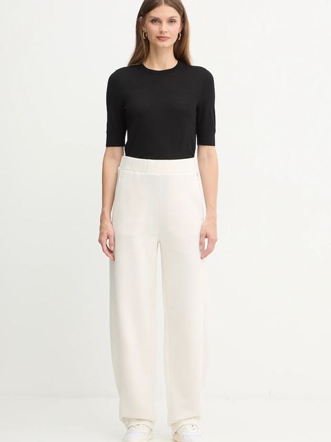 BOSS spodnie dresowe damskie kolor beżowy gładkie 50551504 - zdjęcie produktu nr 2