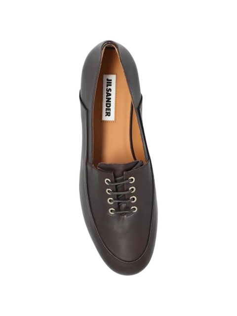 Jil Sander lace-up leather sneakers - Brown