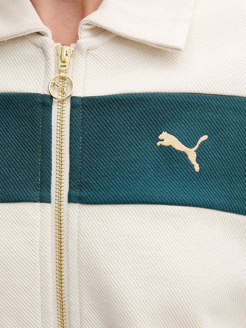 Puma bluza damska kolor beżowy gładka 632137