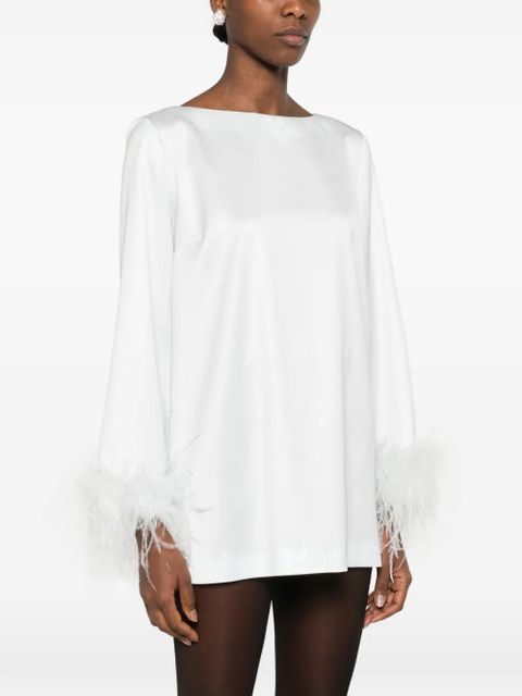 TWINSET feather-trim blouse - Green