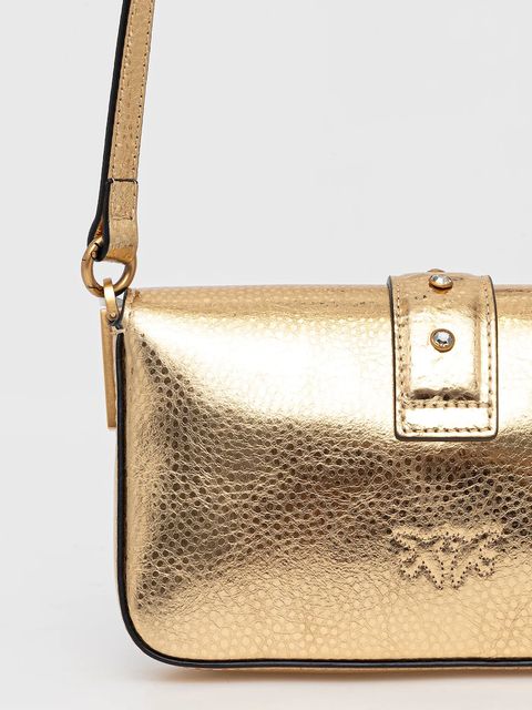 Pinko torebka skórzana kolor złoty 105353 A2WD
