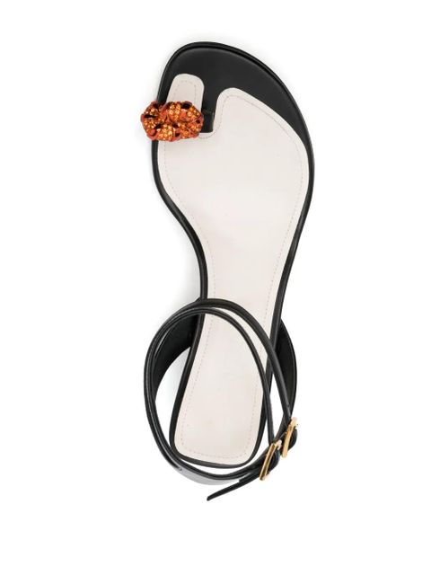 Lanvin Swing 55mm knot-embellished sandals - Black