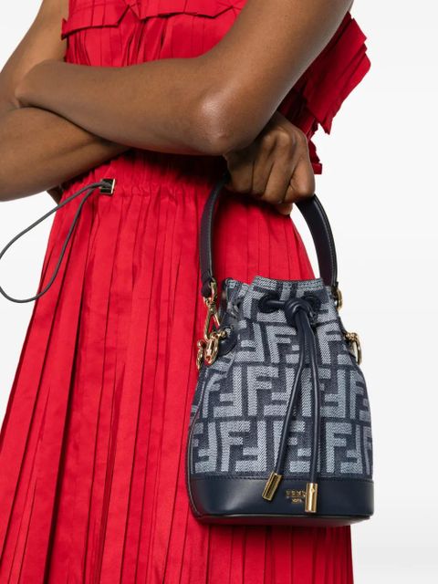 FENDI ff-motif bucket bucket bag - Blue - zdjęcie produktu nr 2