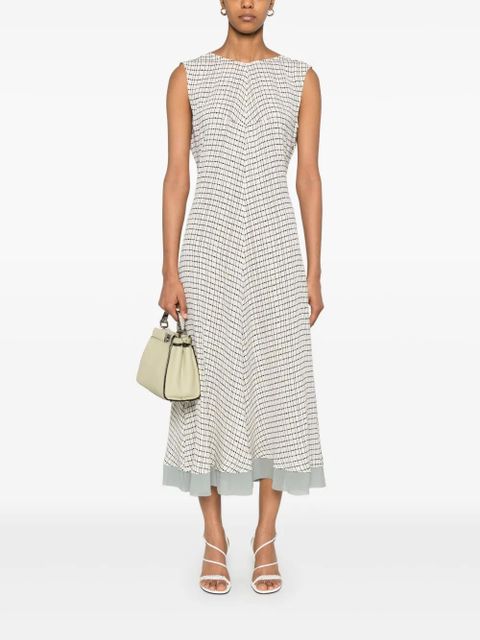 FENDI silk midi dress - White