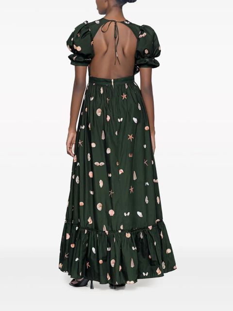 Agua By Agua Bendita Amapola Caracola maxi dress - Black