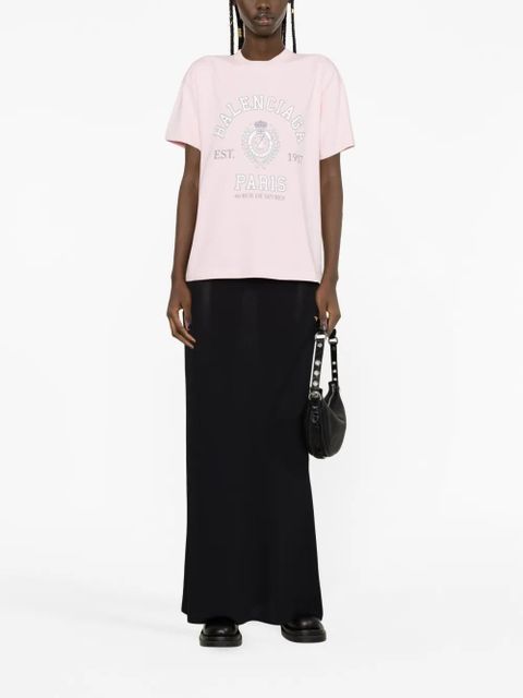 Balenciaga logo-print cotton T-shirt - Pink - zdjęcie produktu nr 2