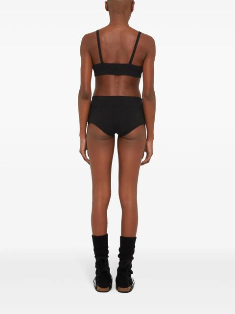 Alanui v-neck cashmere bralette - Black