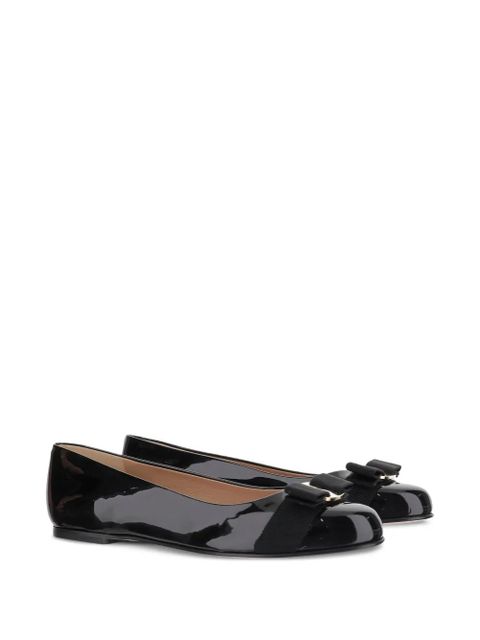 Ferragamo Vara-bow leather ballet shoes - Black - zdjęcie produktu nr 2