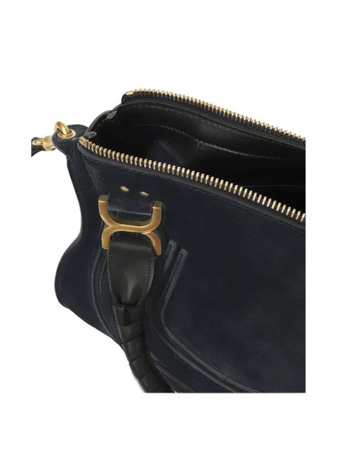 Chloé Marcie whipstitch-trim shoulder bag - Blue