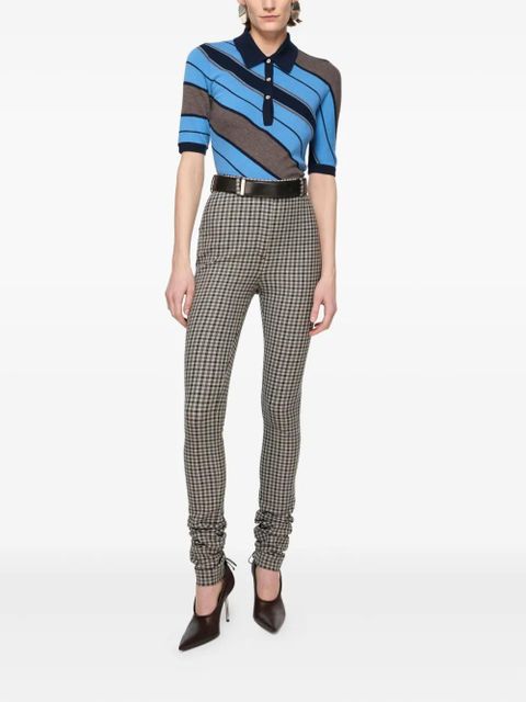 Acne Studios diagonal-stripe polo shirt - Blue - zdjęcie produktu nr 2