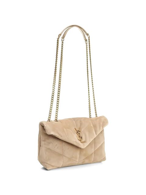 Saint Laurent mini Toy puffer shoulder bag - Neutrals