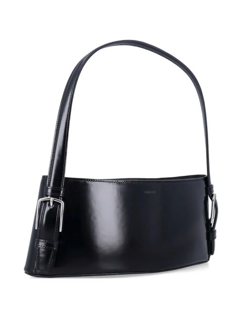 Coperni Ergonomic buckle-detail leather shoulder bag - Black