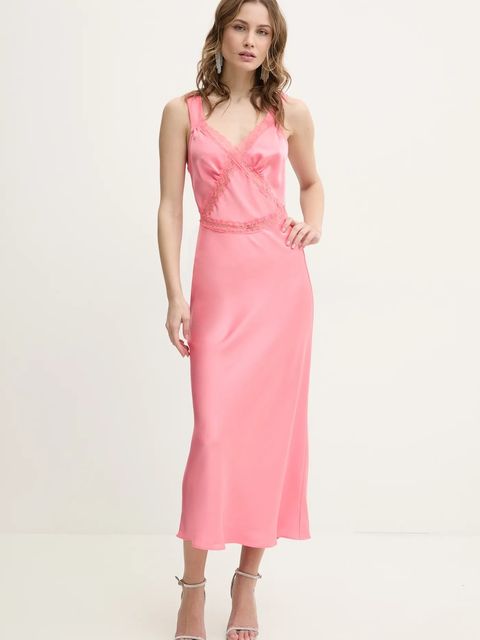 Bardot sukienka kolor różowy maxi rozkloszowana 58603DB3 - zdjęcie produktu nr 1